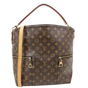 Louis Vuitton  Melie Monogram Canvas Hobo Bag Brown
